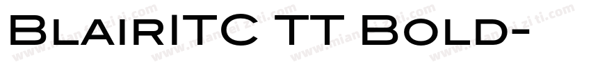 BlairITC TT Bold字体转换